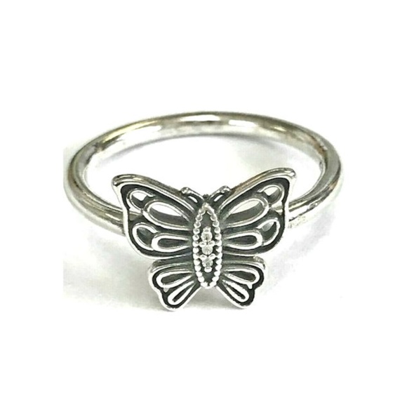 Authentic Love Takes Flight Silver CZ ring size 6
